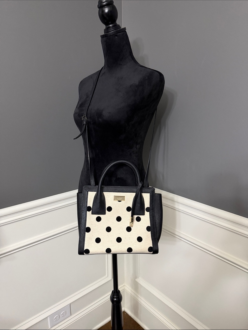 Kate spade Meriweather Polka Dot Structured Tote Bag